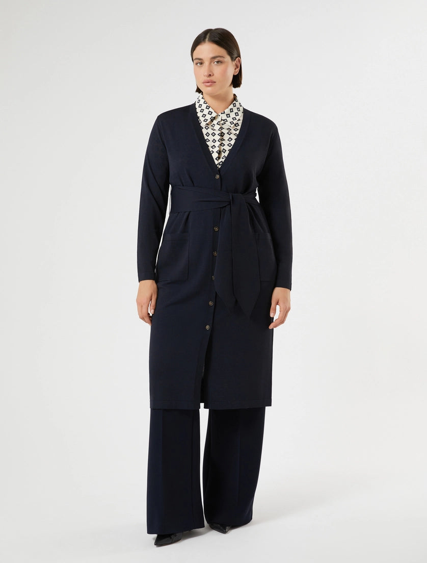 marina rinaldi long viscose cardigan for woman