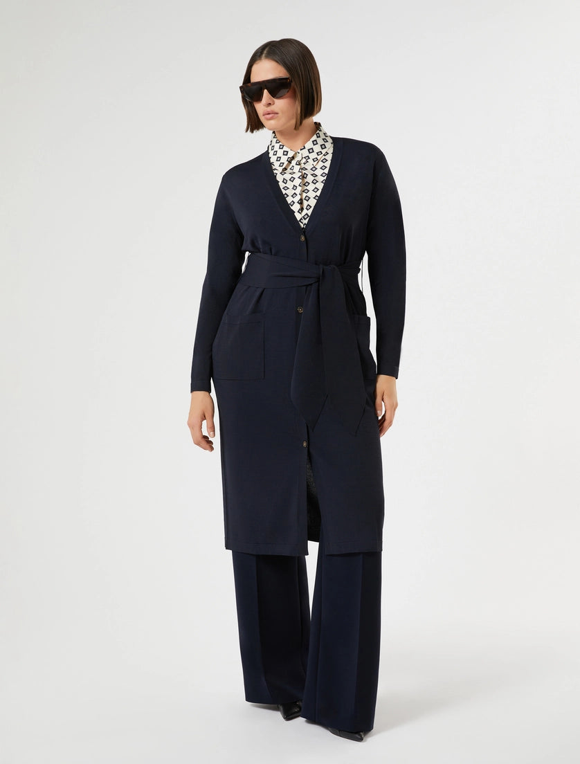 marina rinaldi long viscose cardigan for woman