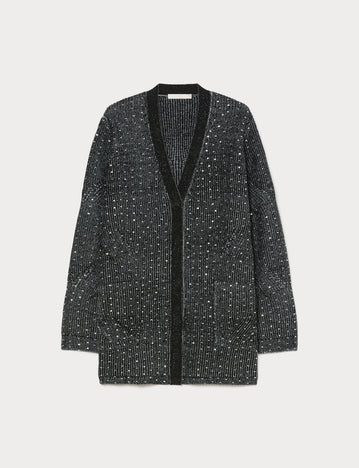 Marina Rinaldi rhinestone cardigan for women