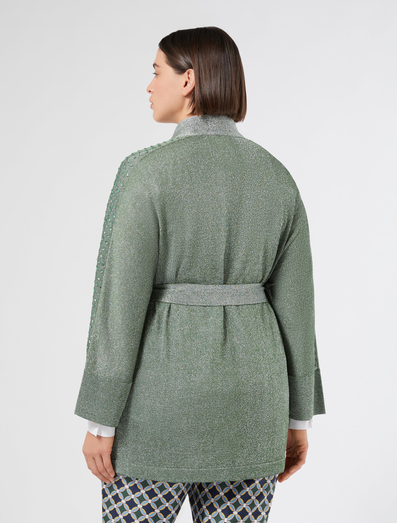 Cardigan with rhinestones