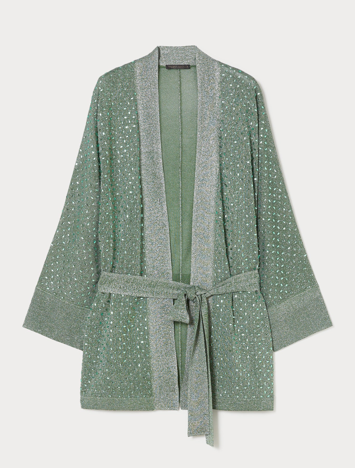 Cardigan with rhinestones