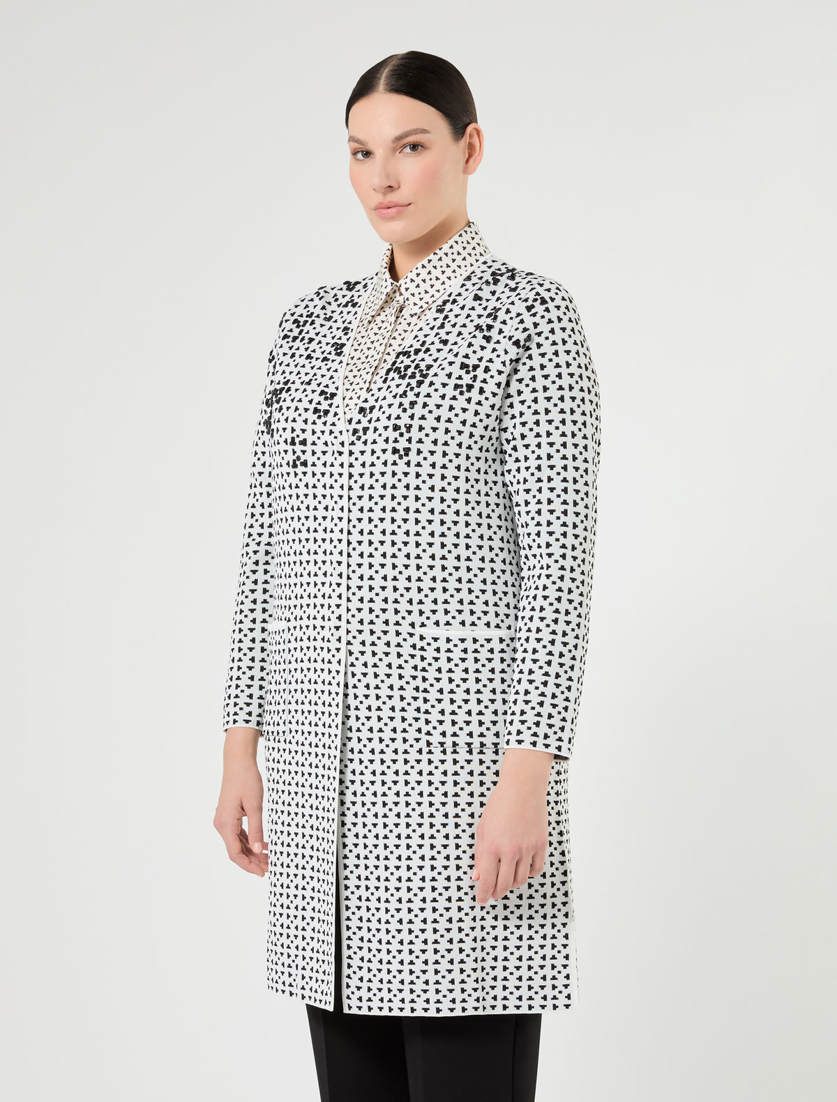 Marina Rinaldi embroidered jacquard viscose cardigan for woman
