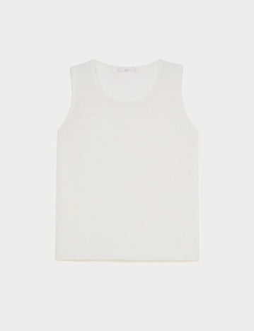 marina rinaldi linen-blend top for woman