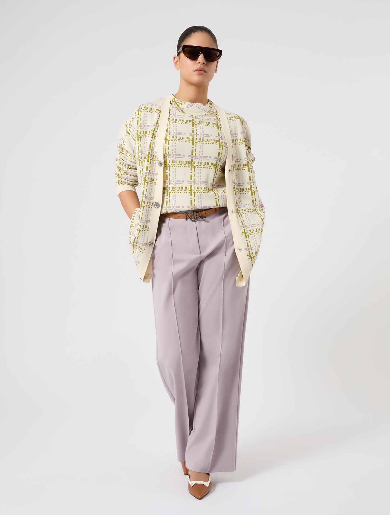 marina rinaldi jacquard viscose sweater for woman