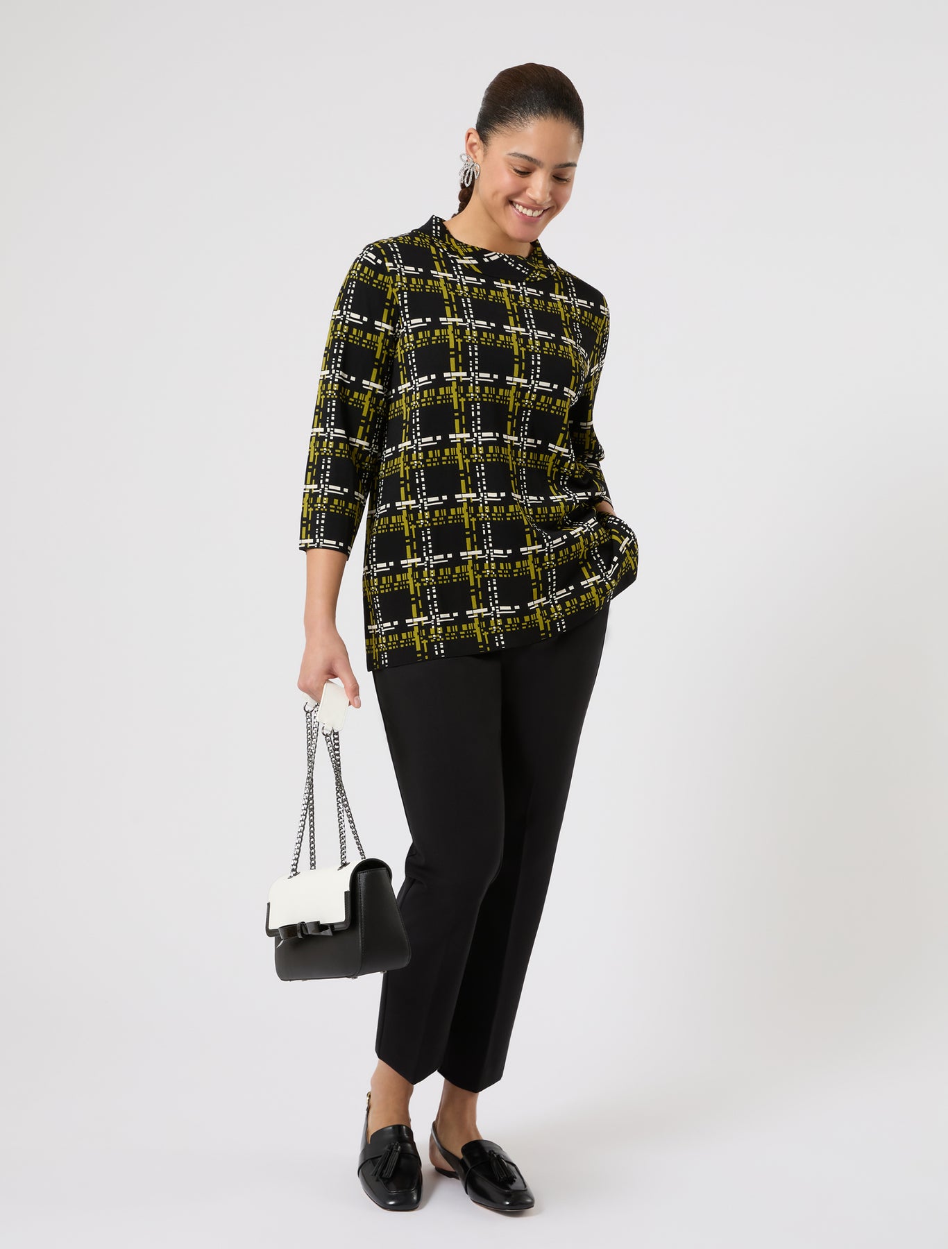 marina rinaldi jacquard viscose sweater for woman