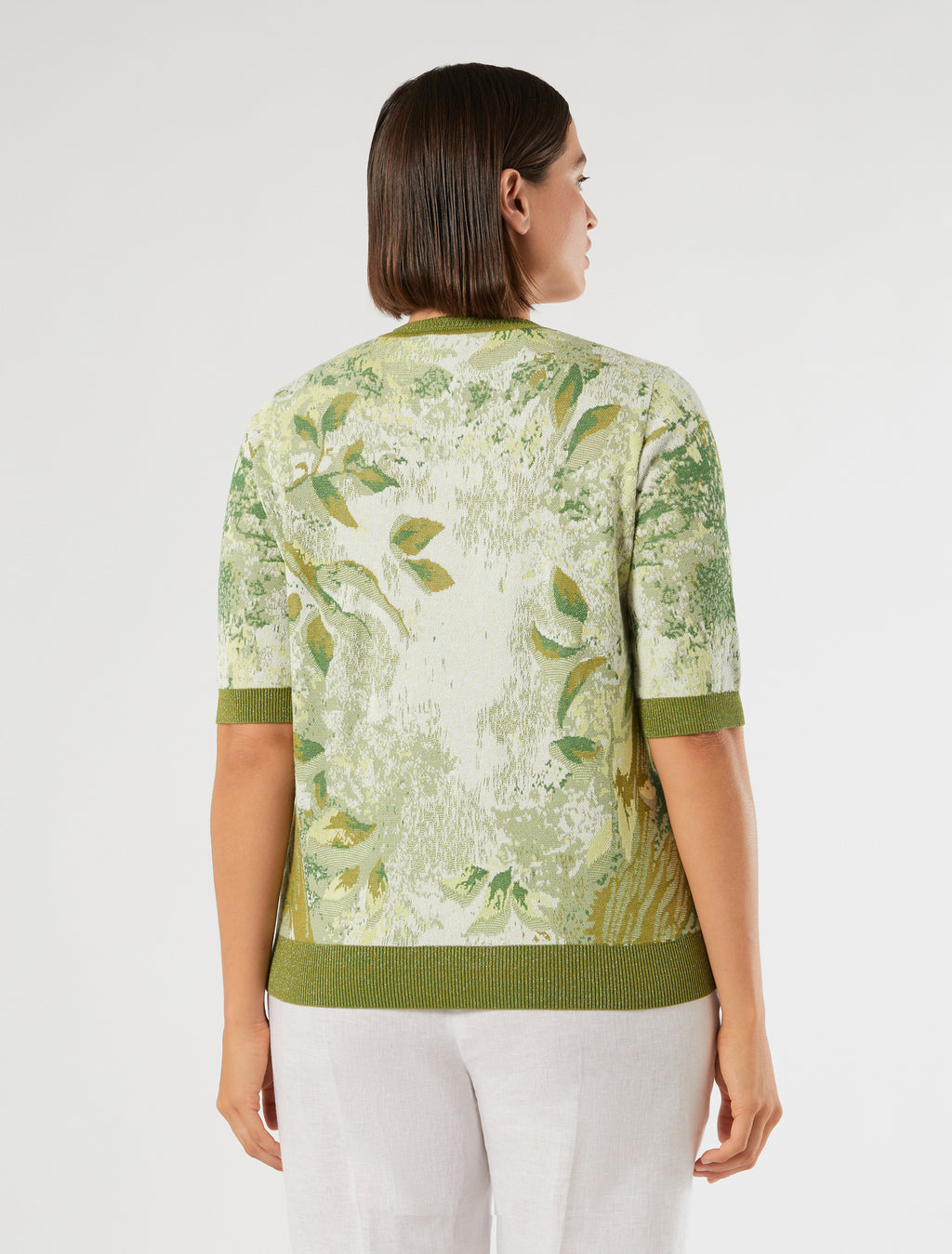 marina rinaldi embroidered jacquard sweater for woman