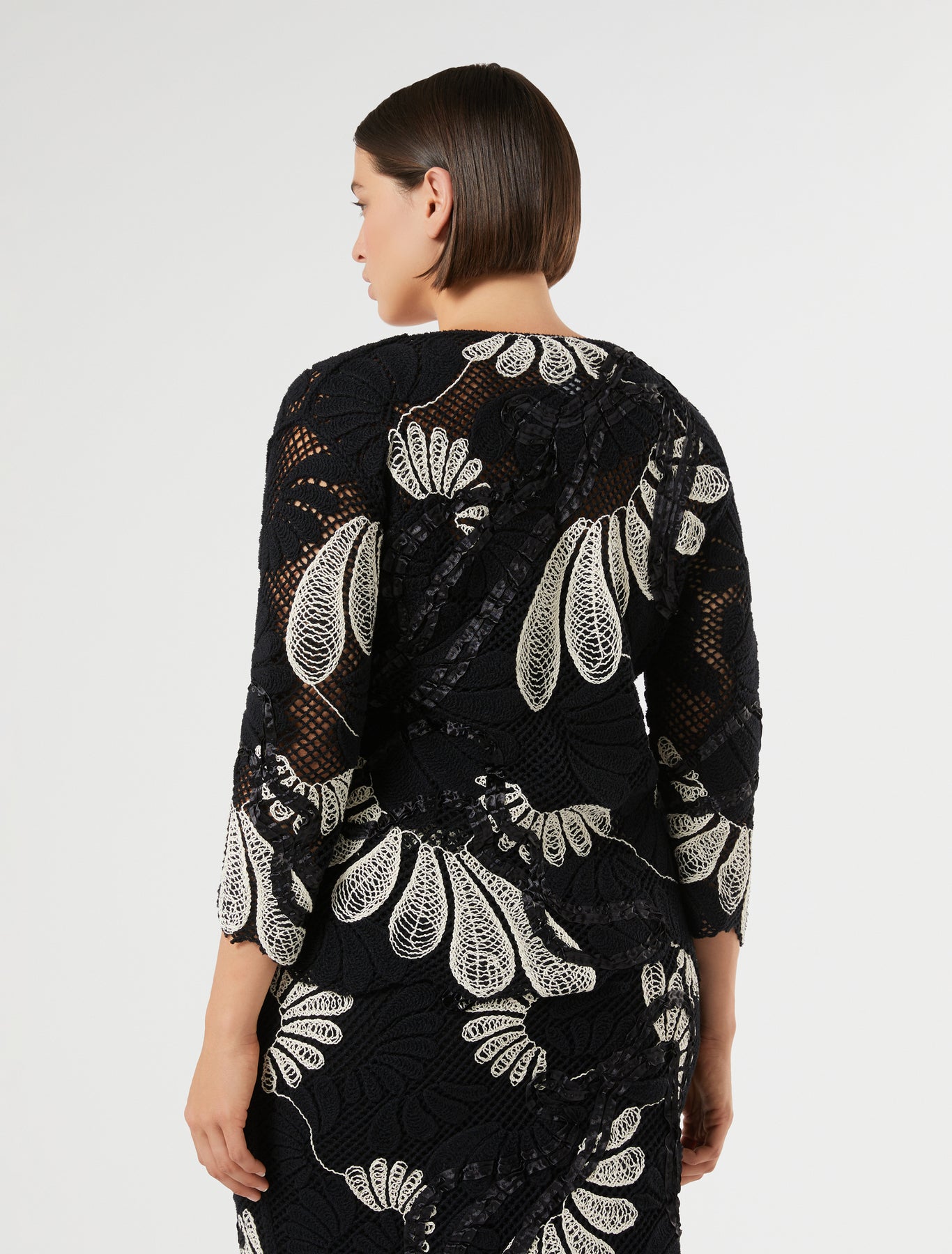 Embroidered cotton-blend sweater
