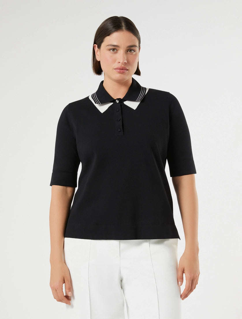 Cotton crepe sweater