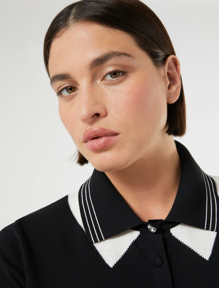 Cotton crepe sweater