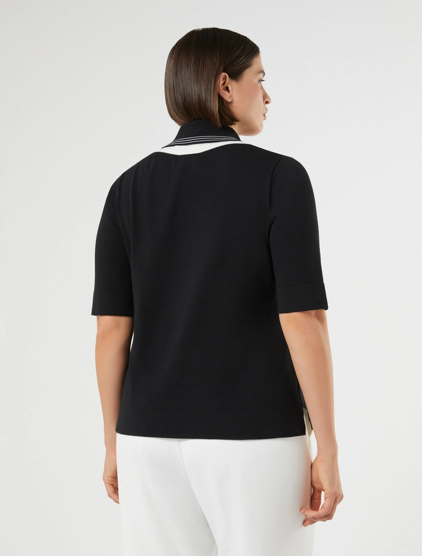 Cotton crepe sweater