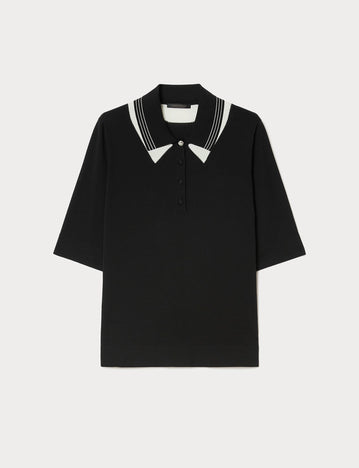 Cotton crepe sweater