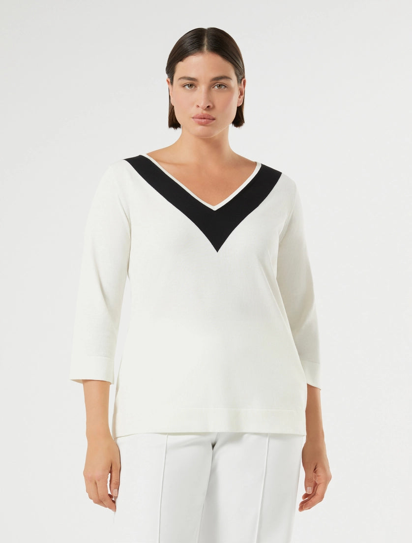 Cotton crepe sweater