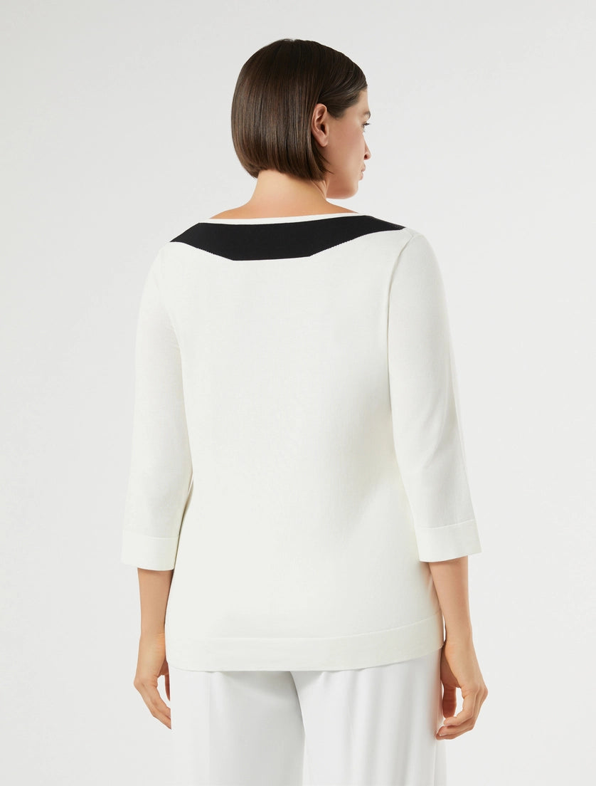 Cotton crepe sweater