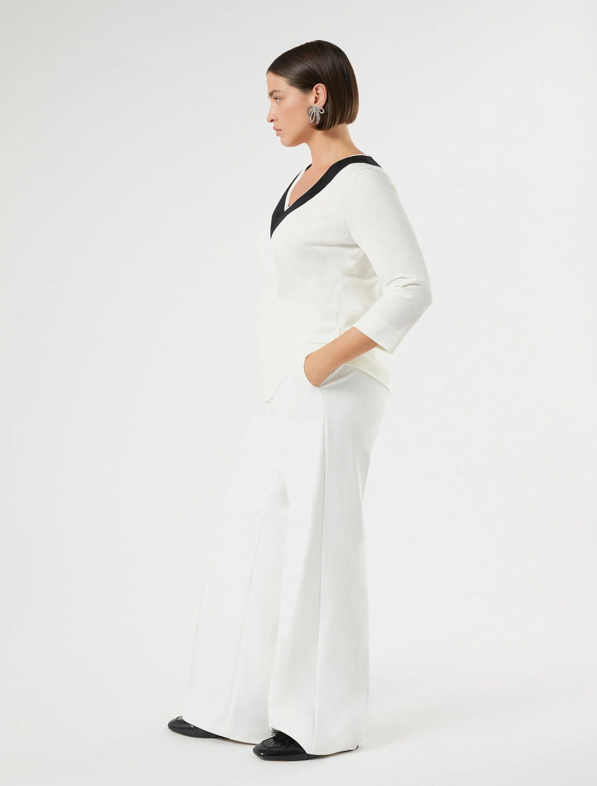 Cotton crepe sweater