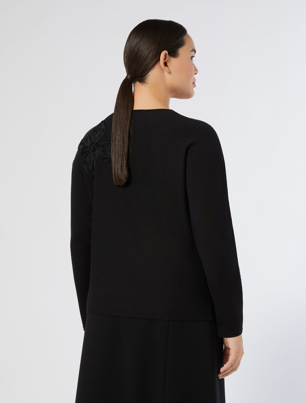 Viscose jumper with embroidery