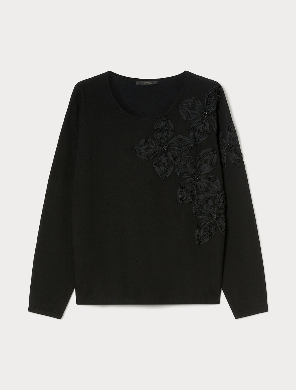 Viscose jumper with embroidery