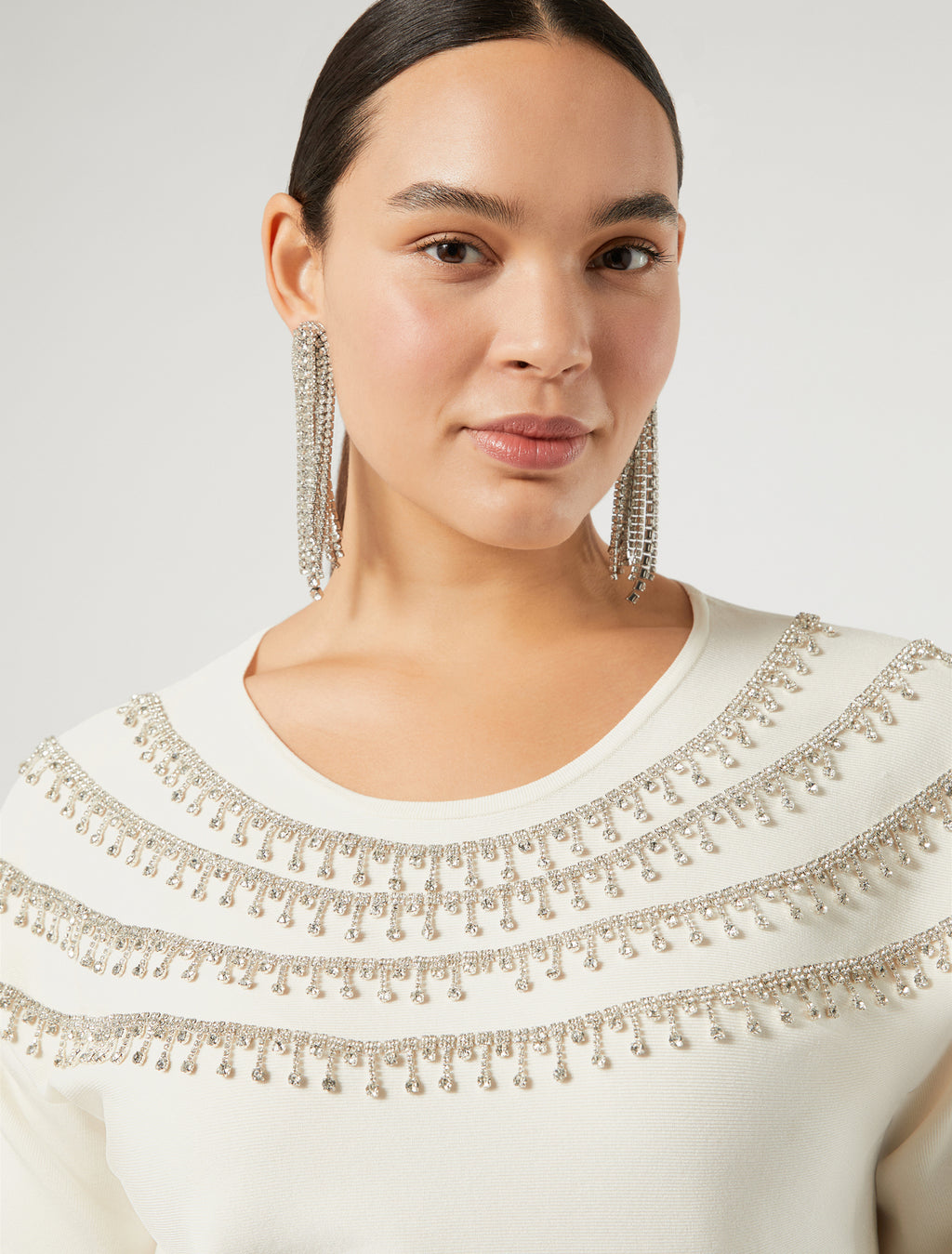 Marina Rinaldi embroidered viscose sweater for woman