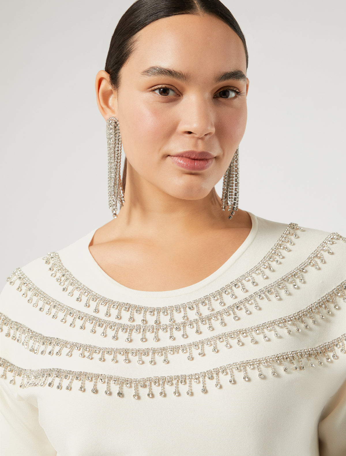 Marina Rinaldi embroidered viscose sweater for woman