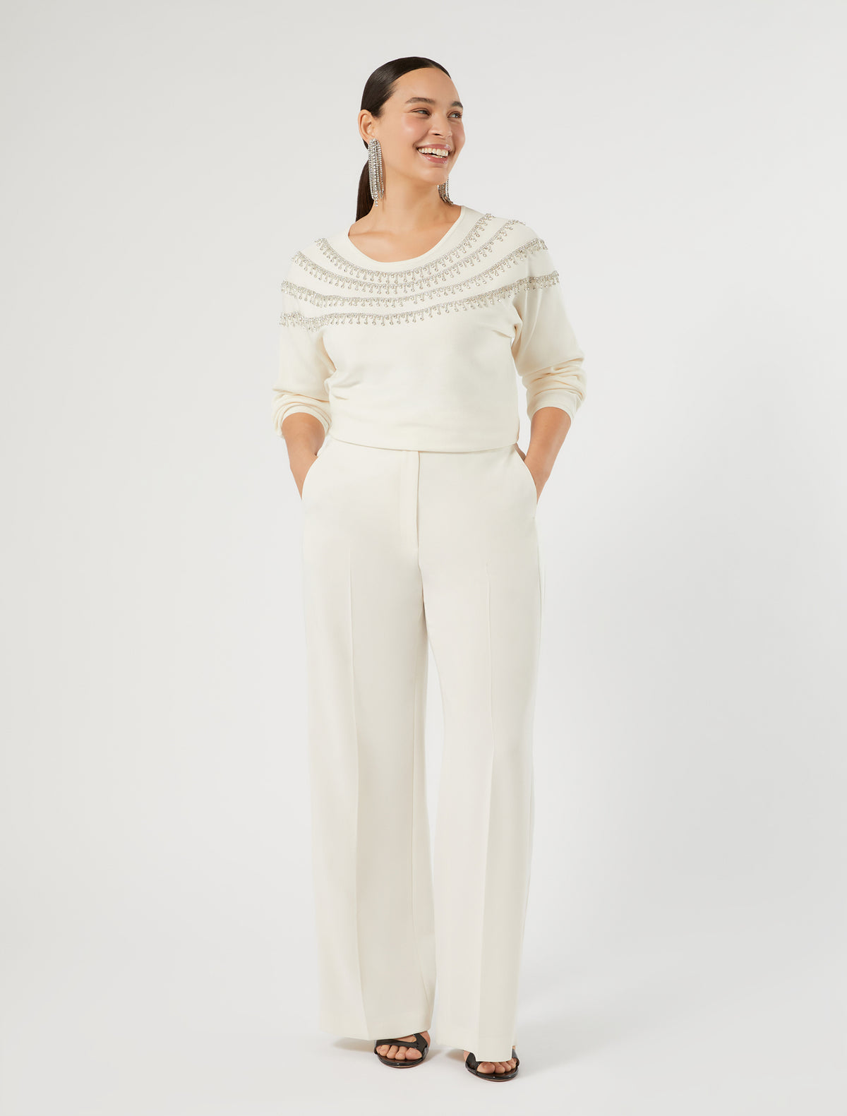 Marina Rinaldi embroidered viscose sweater for woman