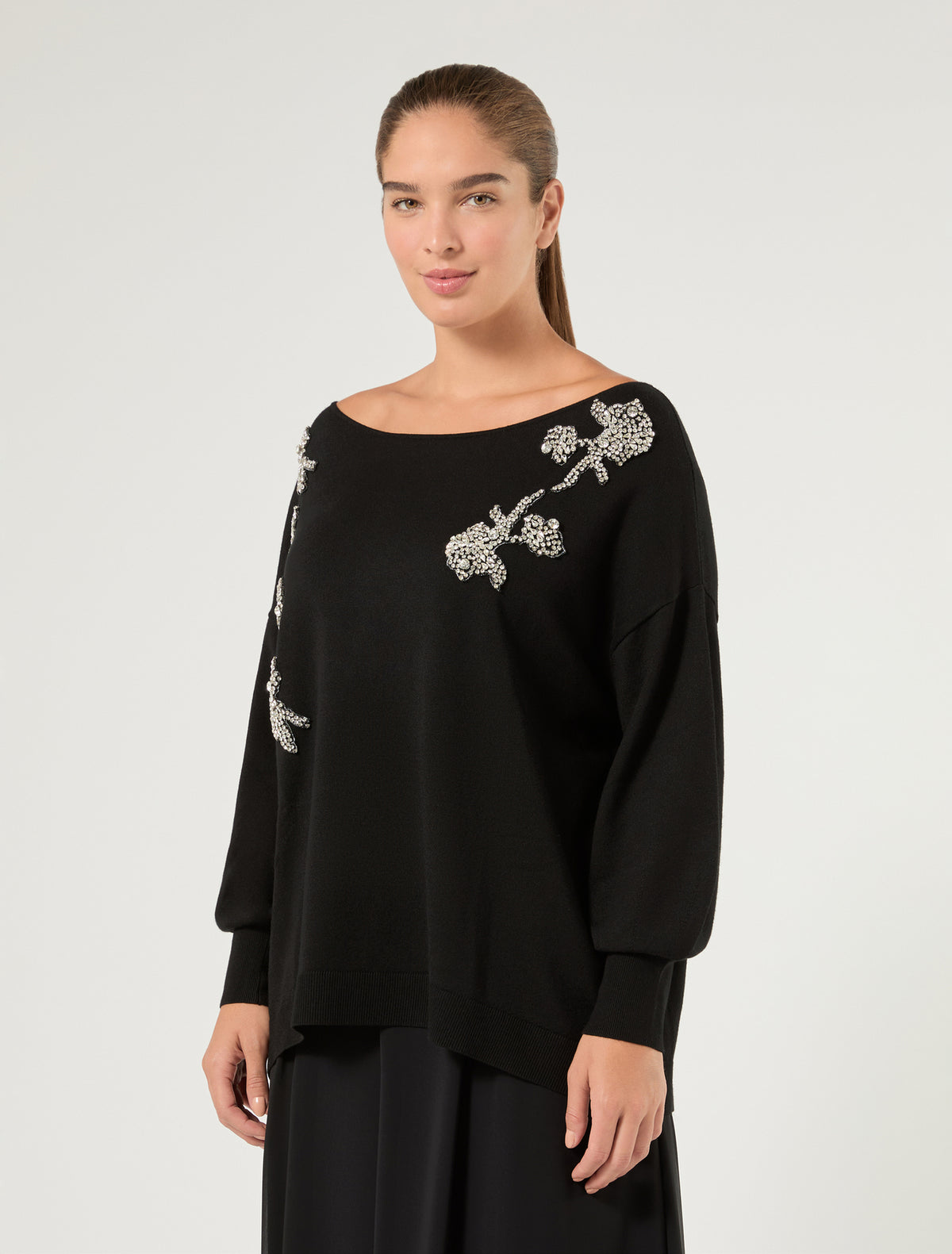 Marina Rinaldi embroidered viscose sweater for woman