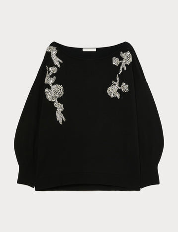 Marina Rinaldi embroidered viscose sweater for woman