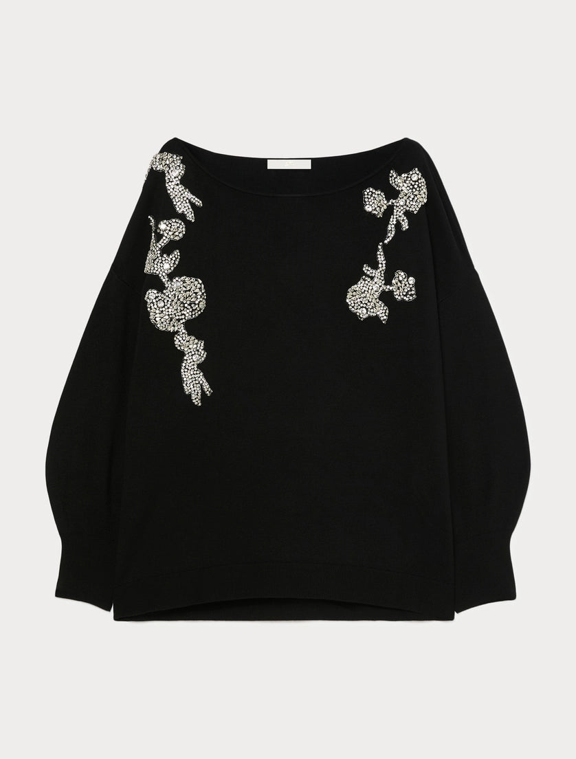marina rinaldi Embroidered viscose sweater