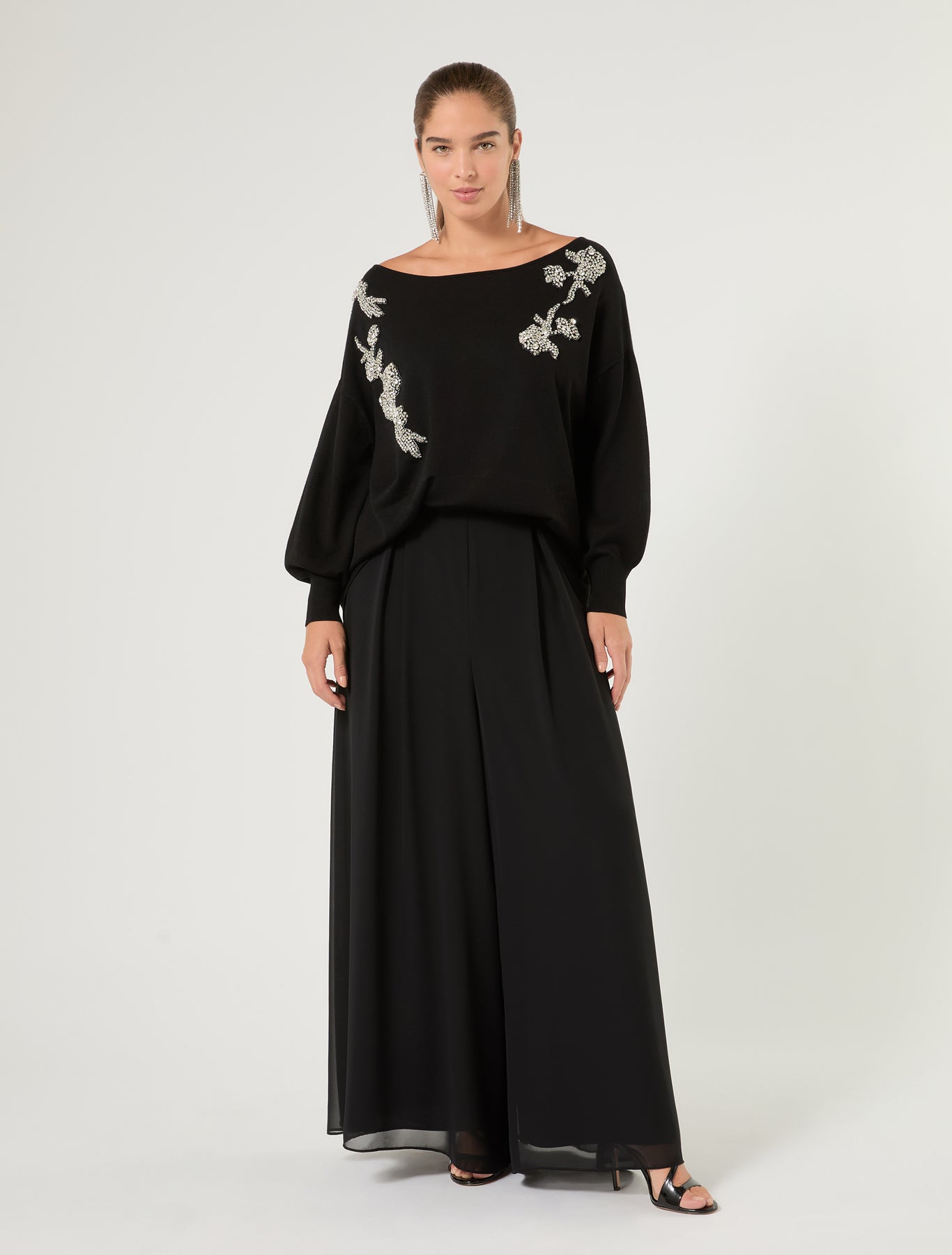 Marina Rinaldi embroidered viscose sweater for woman