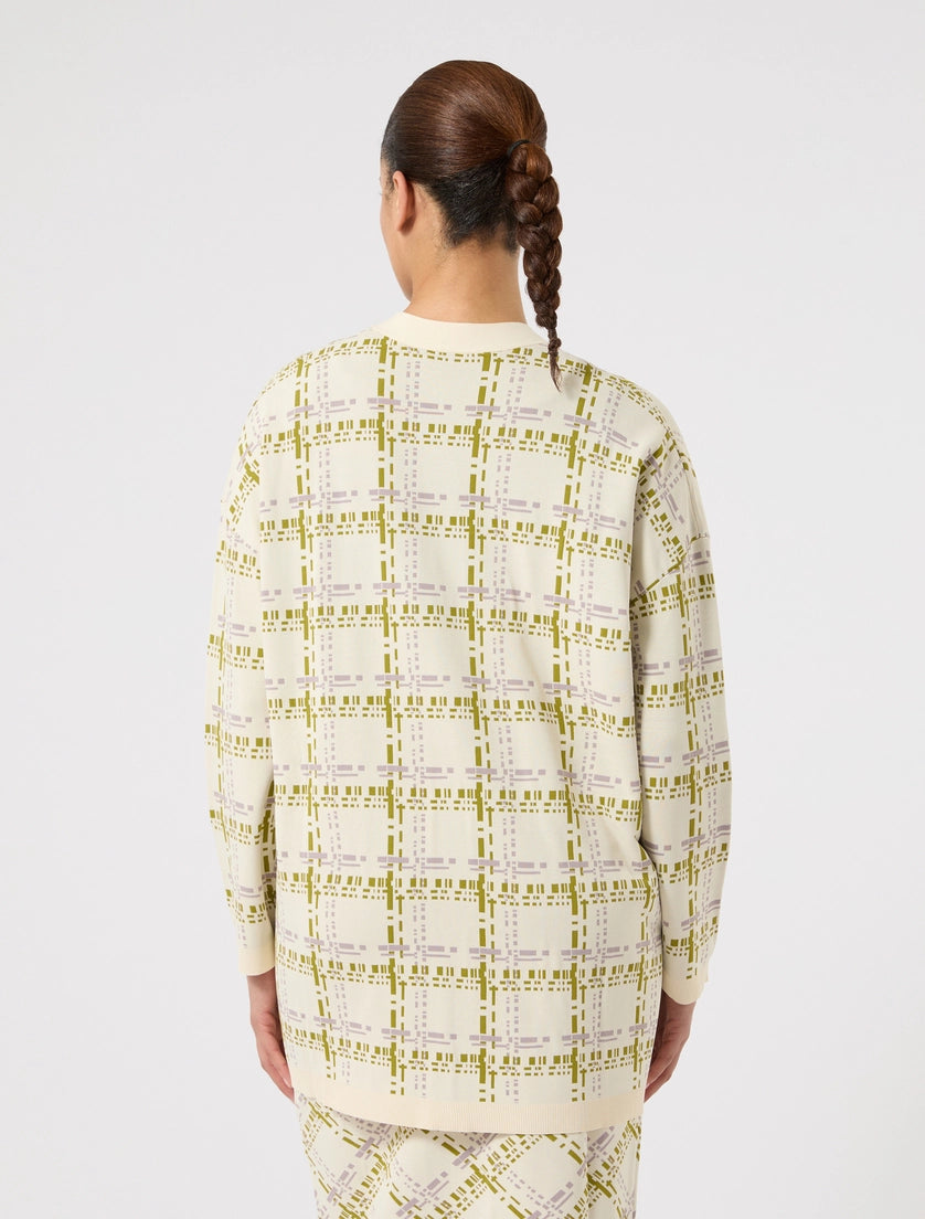 marina rinaldi jacquard viscose cardigan and vest top for woman