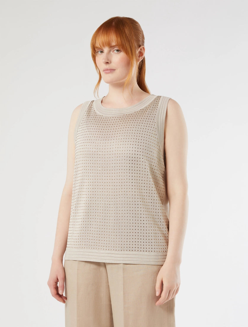 marina rinaldi rhinestone-adorned knitted cardigan and top for woman