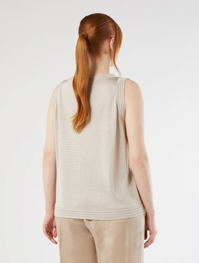 marina rinaldi rhinestone-adorned knitted cardigan and top for woman