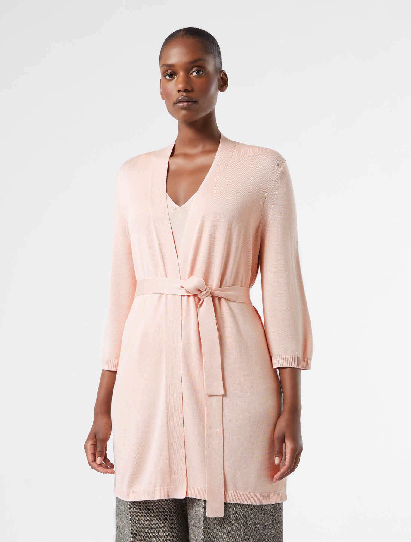 marina rinaldi pure silk cardigan and top for woman