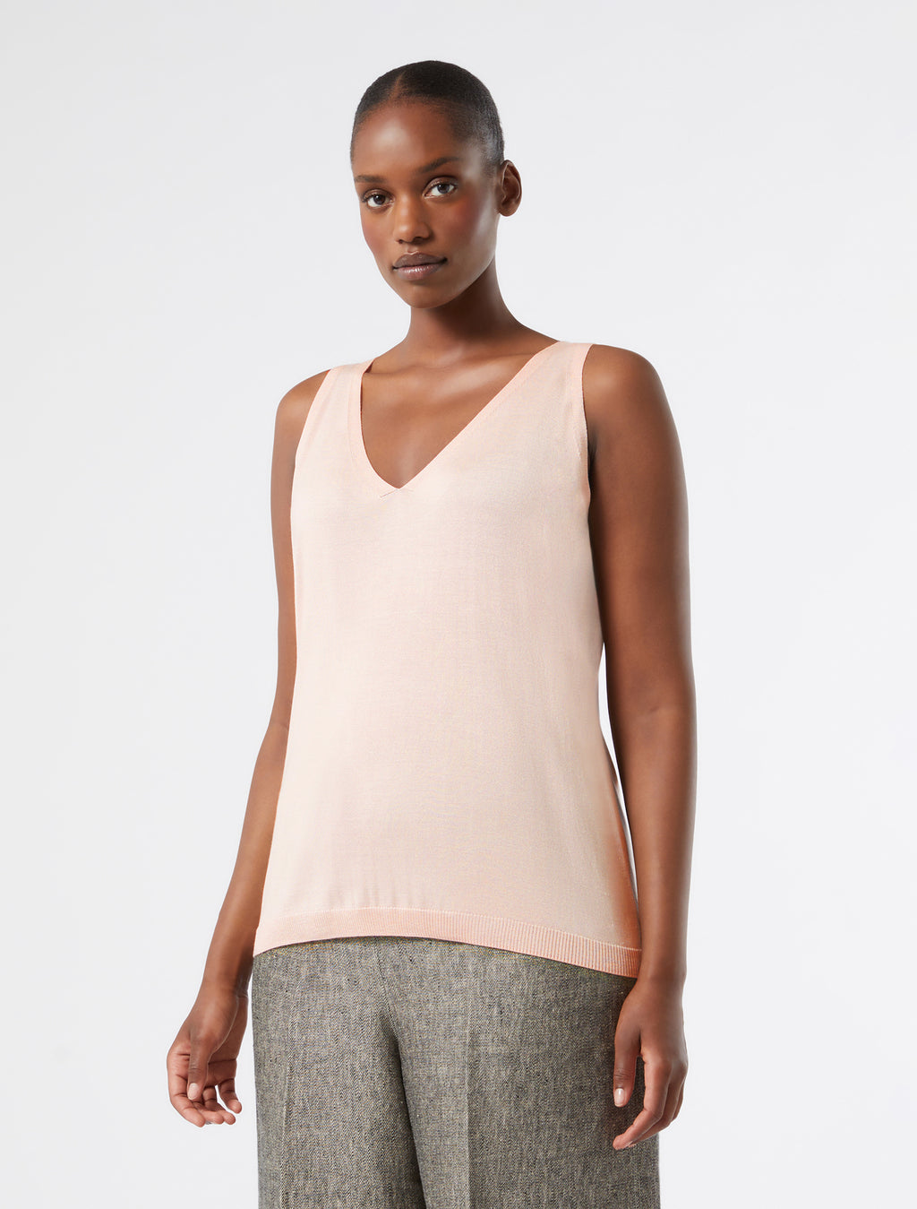 marina rinaldi pure silk cardigan and top for woman