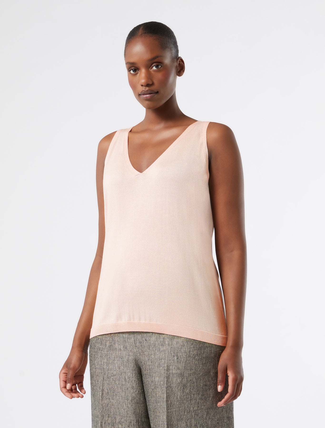 marina rinaldi pure silk cardigan and top for woman