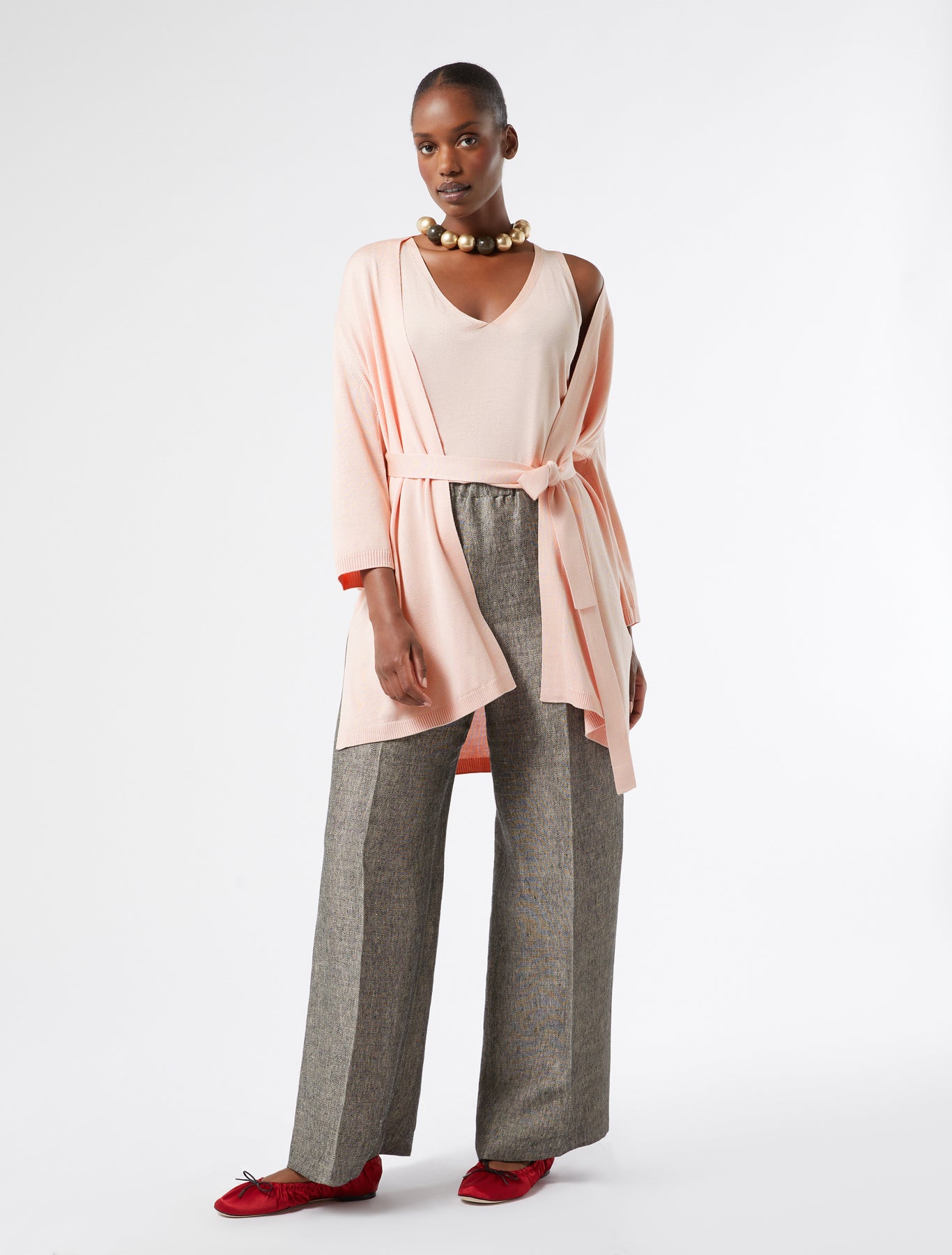 marina rinaldi pure silk cardigan and top for woman