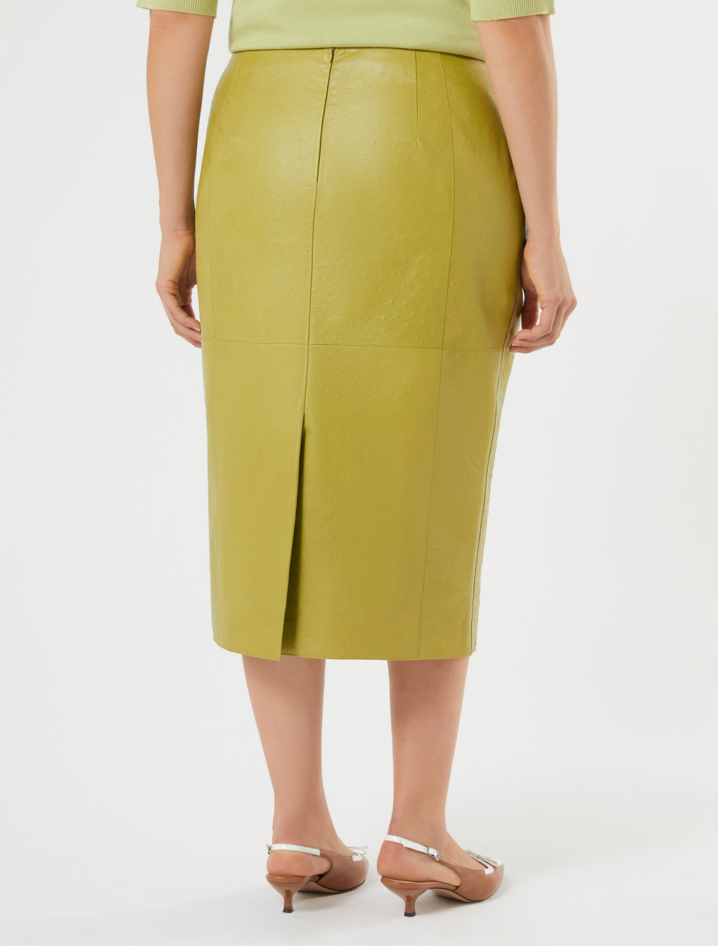 Nappa leather skirt