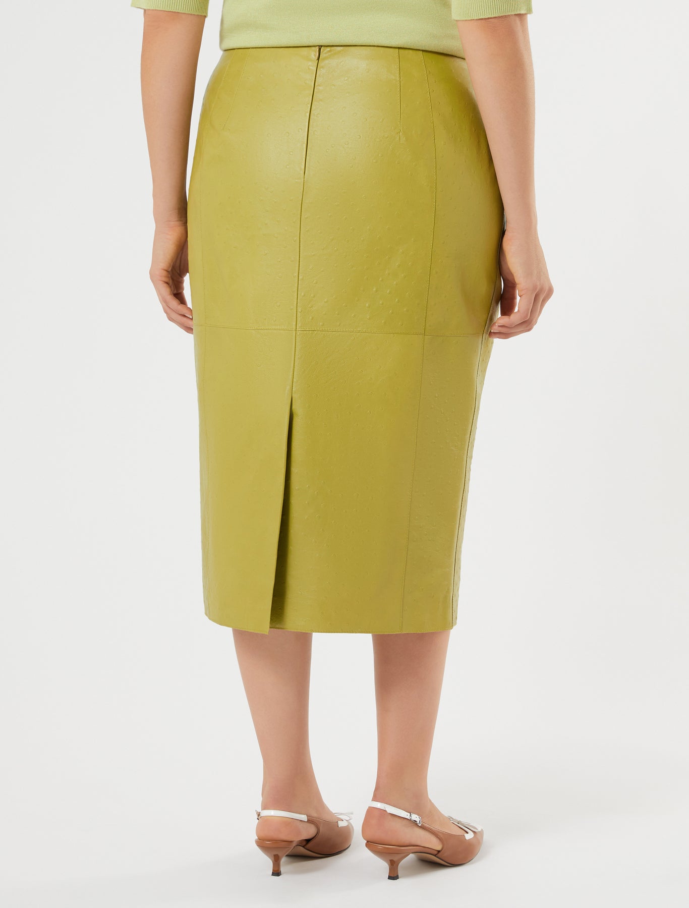 Nappa leather skirt
