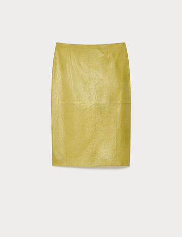 marina rinaldi nappa leather skirt for woman