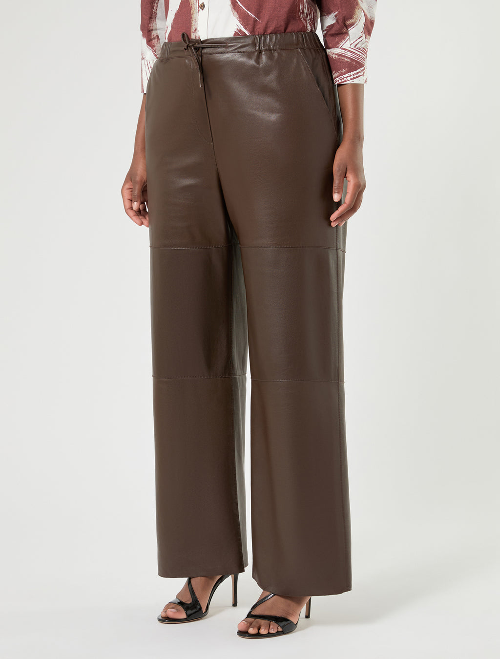 Marina Rinaldi leather trousers for woman