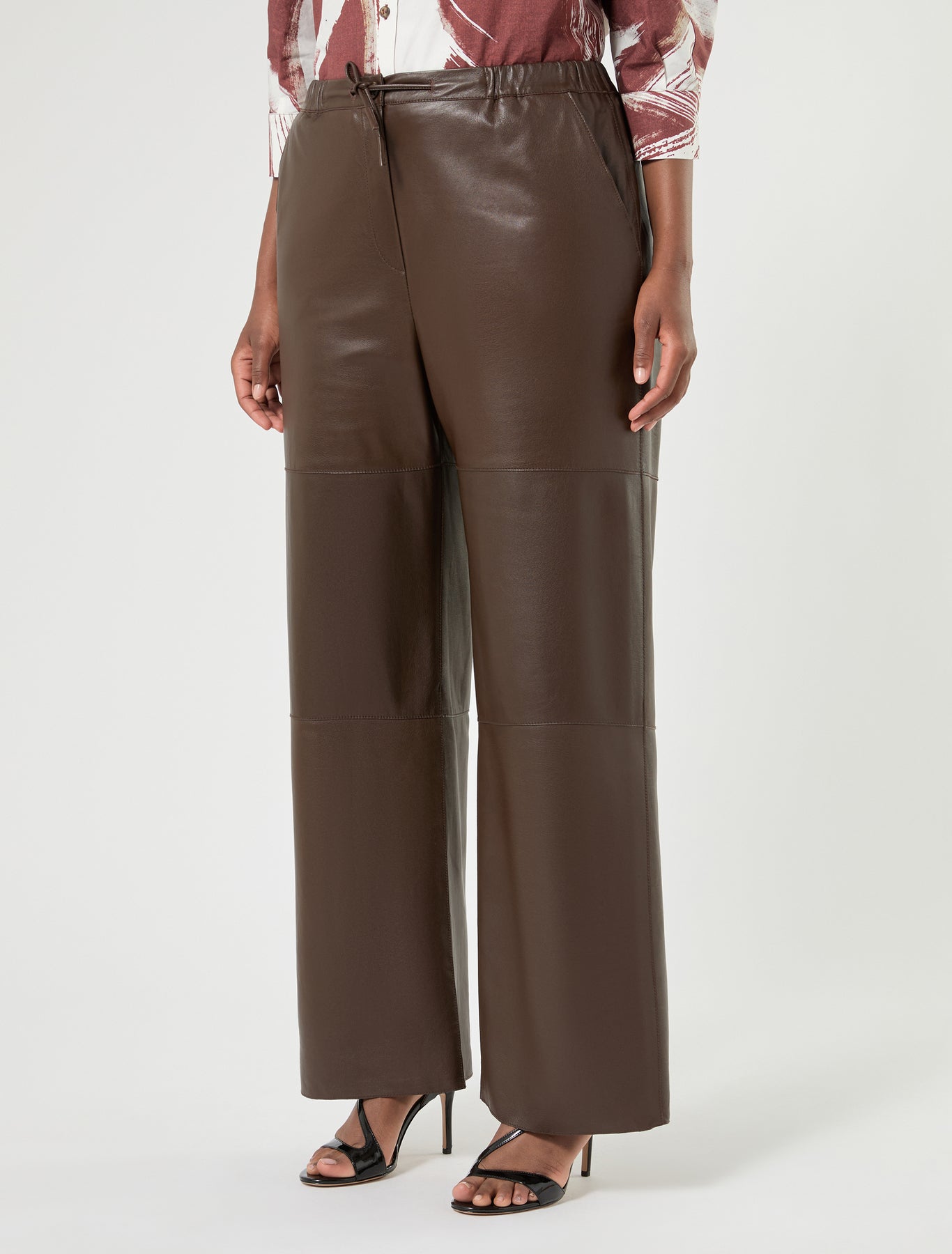 Marina Rinaldi leather trousers for woman