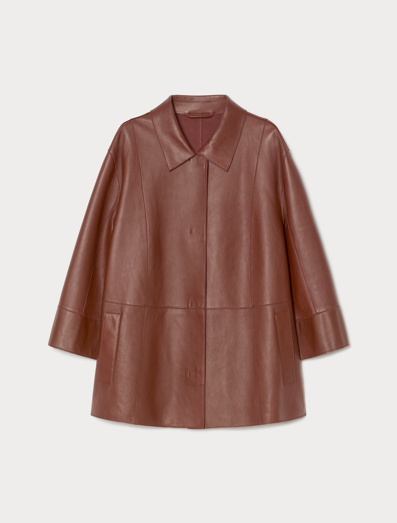Marina Rinaldi nappa leather and jersey jacket for woman