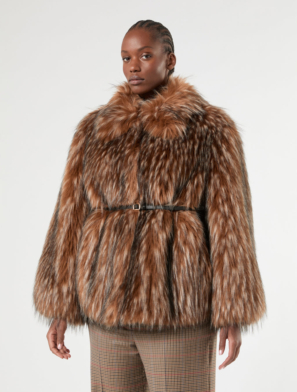 Marina Rinaldi fluffy-textured jacket for woman