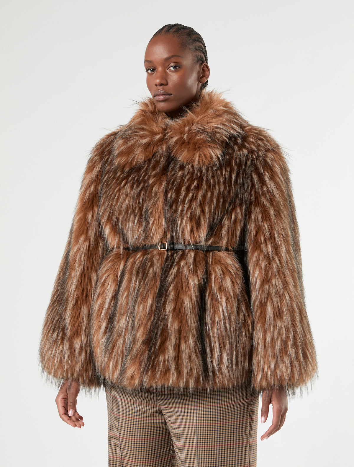 Marina Rinaldi fluffy-textured jacket for woman