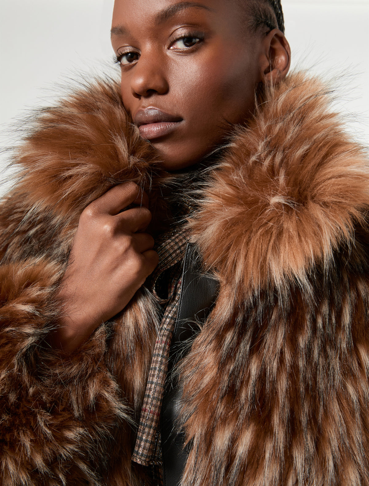 Marina Rinaldi fluffy-textured jacket for woman