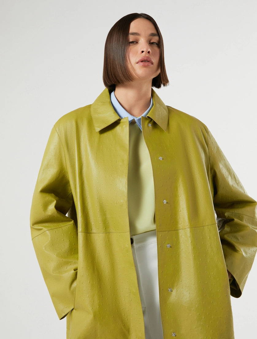 Nappa leather duster coat