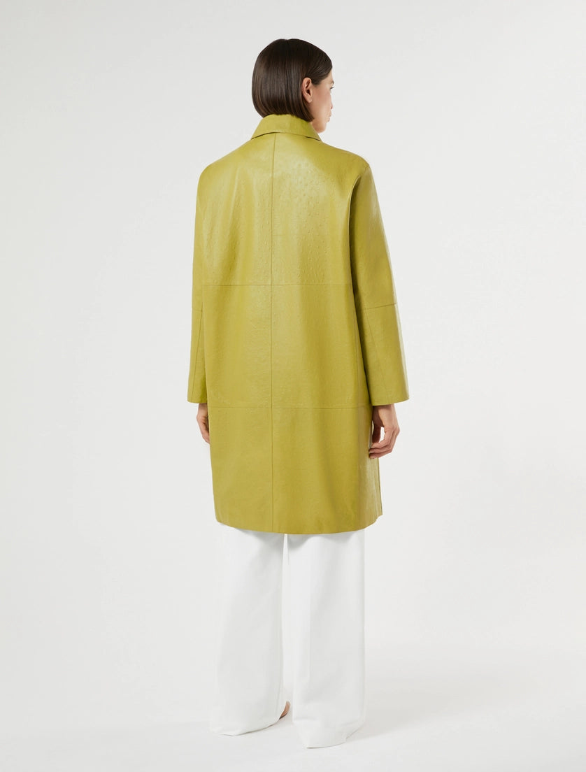 Nappa leather duster coat