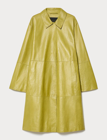 marina rinaldi nappa leather duster coat for woman
