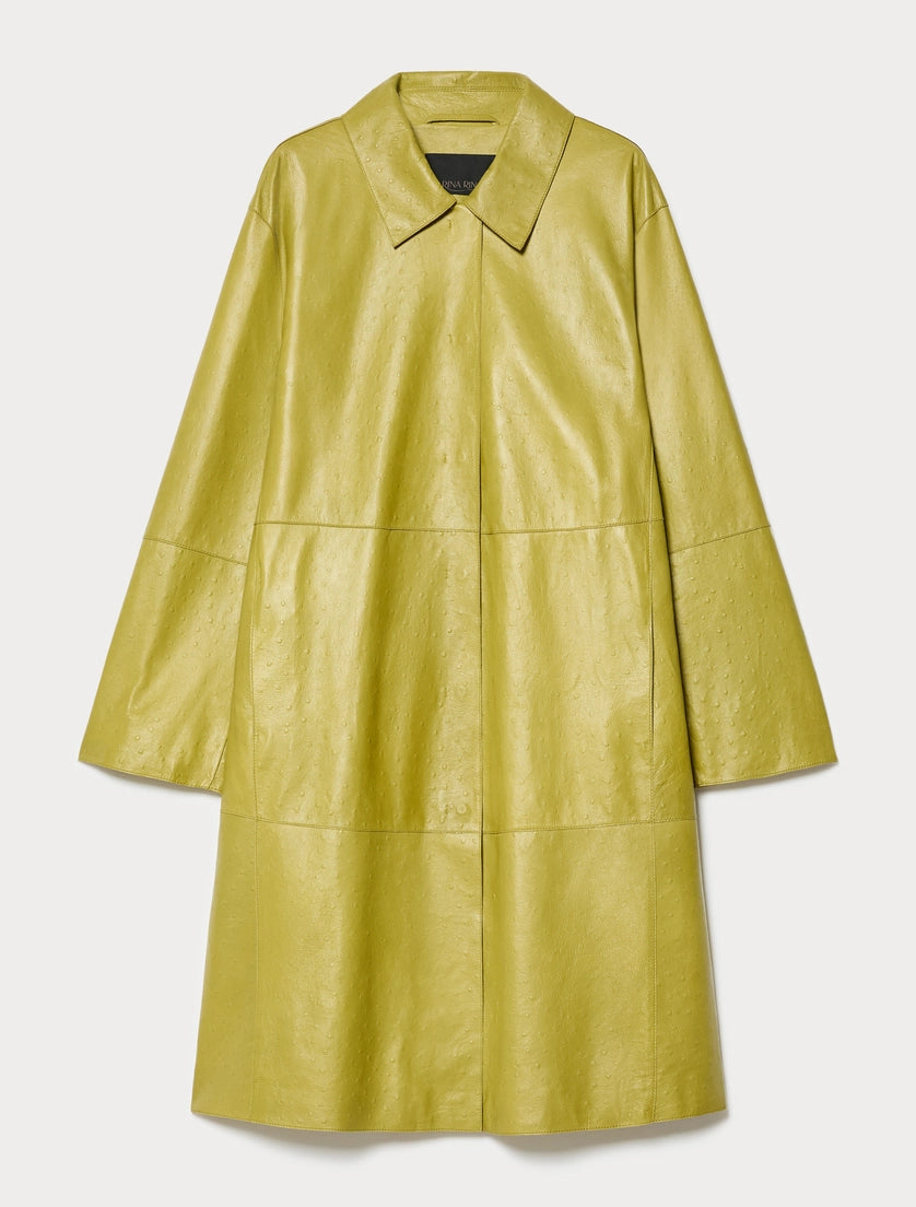 Nappa leather duster coat