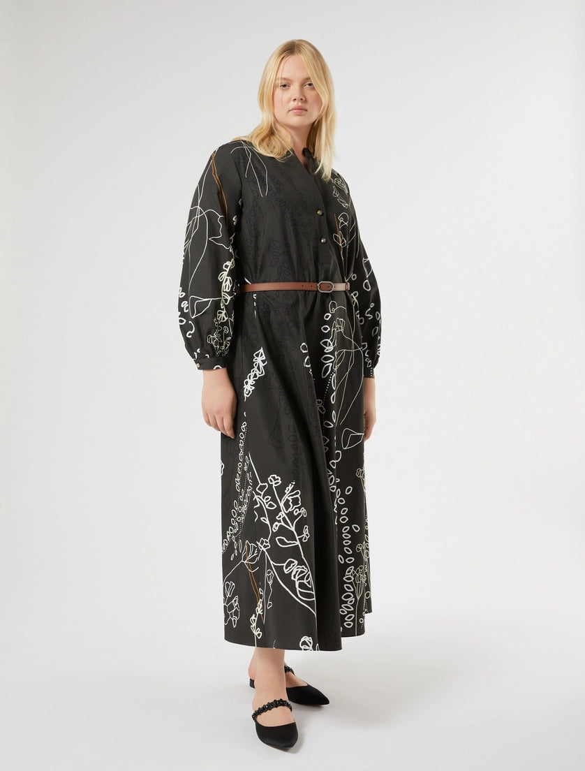 Embroidered leather belt