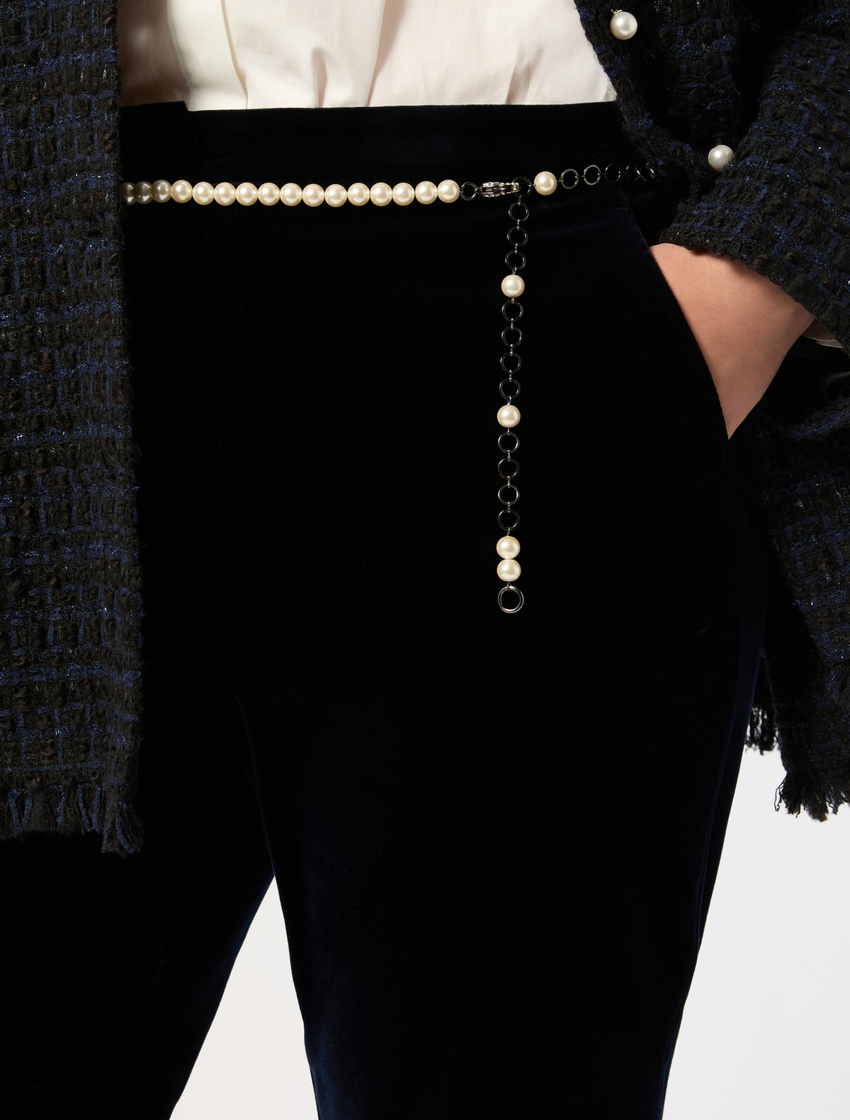 Marina Rinaldi pearl-adorned belt for woman