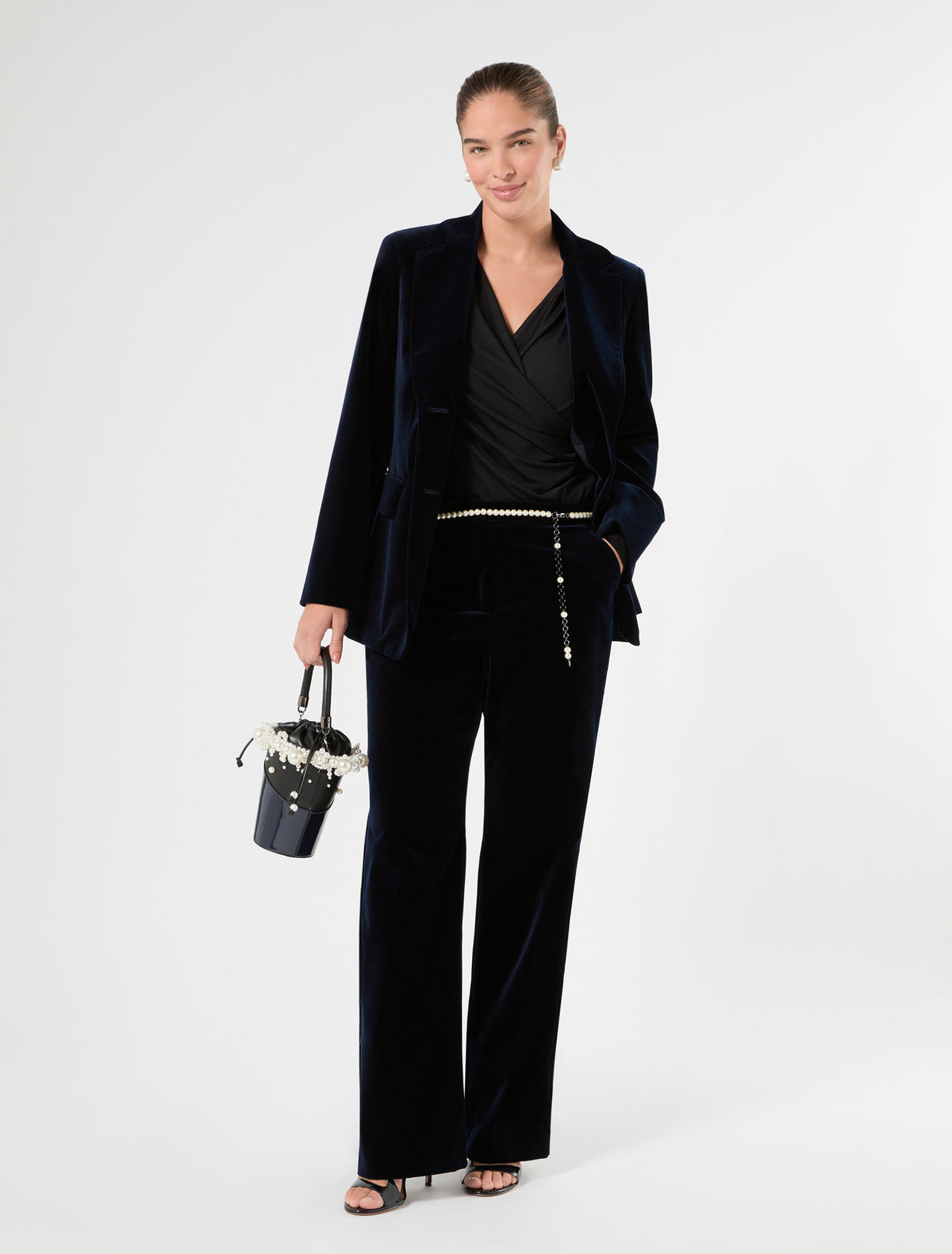 Marina Rinaldi pearl-adorned belt for woman